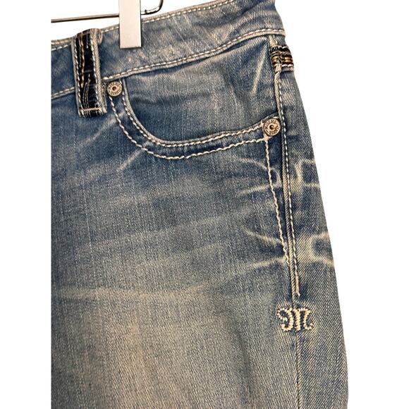 Y2K Style Miss Me Women’s Jeans M Series Sz 30 Boot Cut Blue Western Bling Flare - Picture 11 of 16